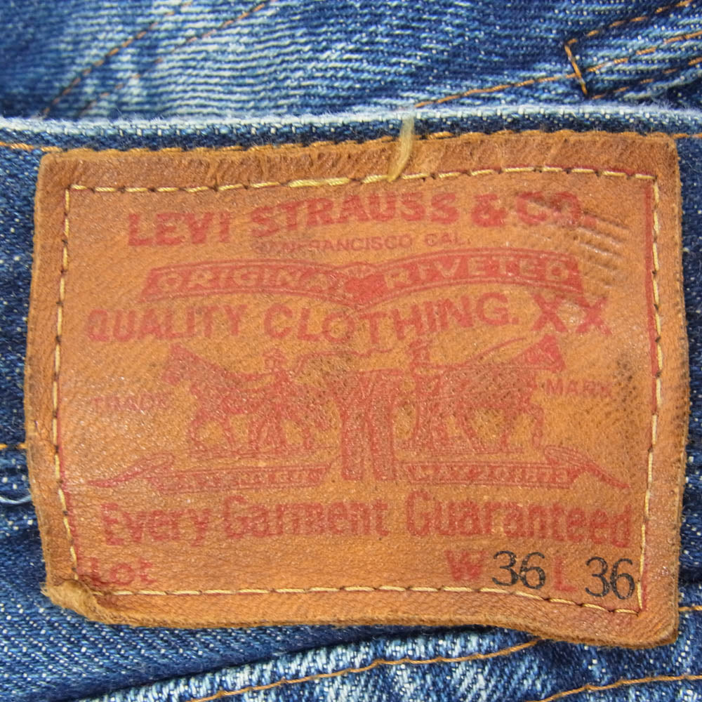 Levi's リーバイス Vintage ヴィンテージ 505-XX ボタン裏刻印J09 赤耳　デニムパンツ インディゴブルー系 36【中古】