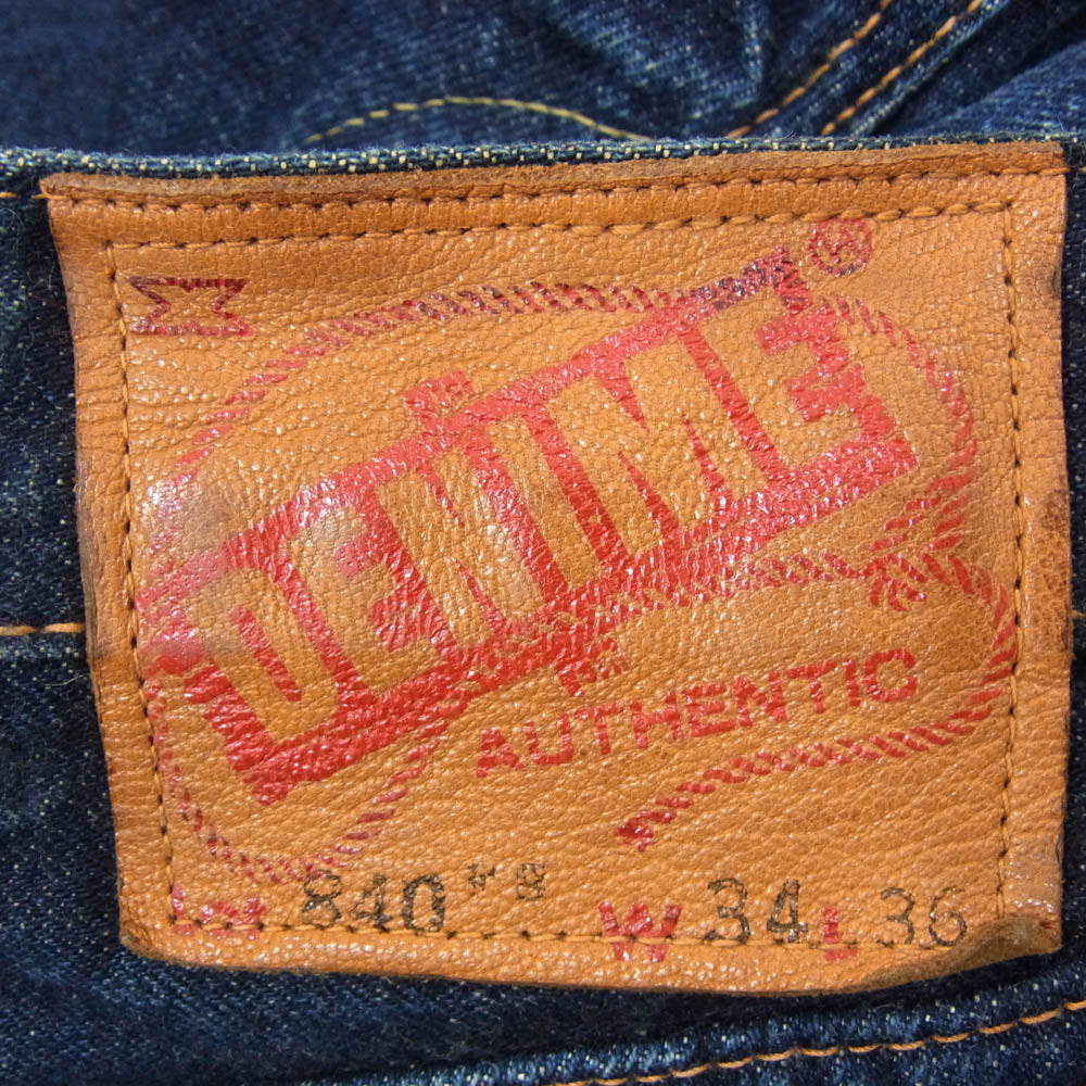 Denime ドゥニーム LOT 840 ボタンフライ デニム パンツ インディゴブルー系 34【中古】