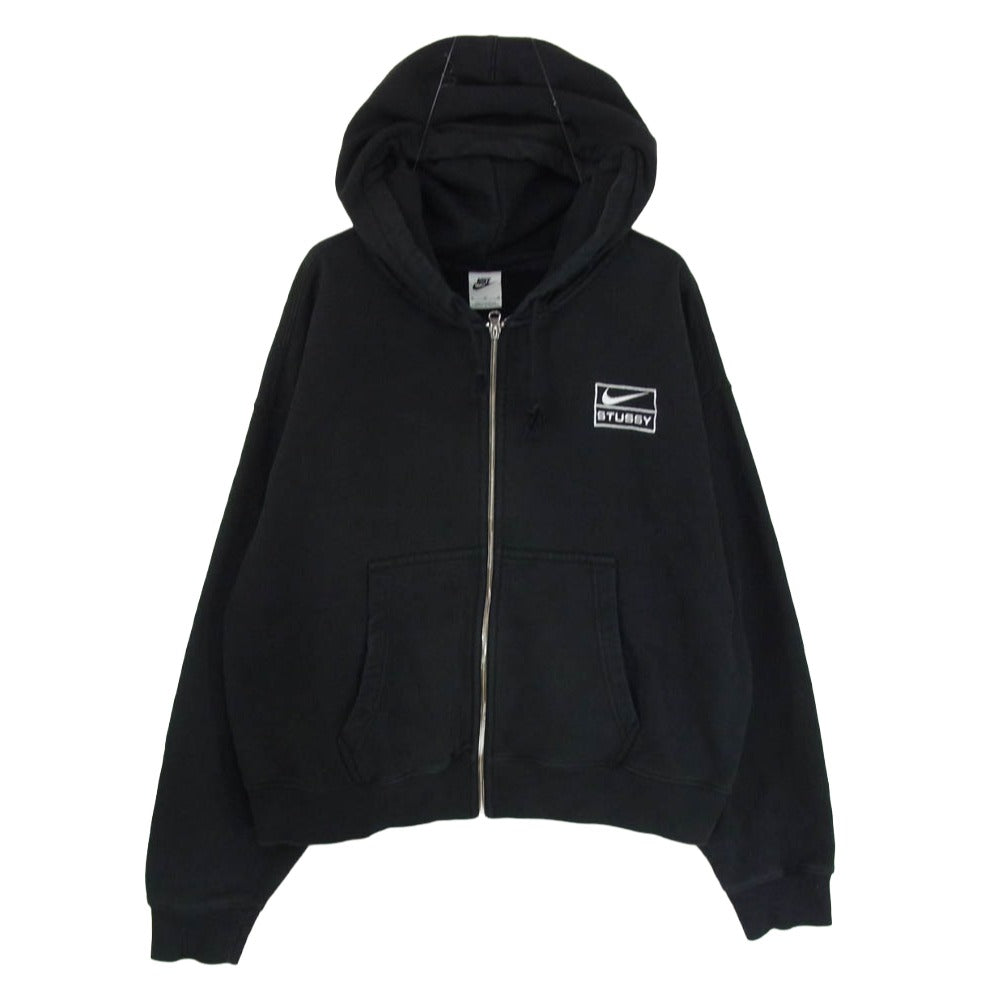 NIKE ナイキ 24AW FJ9175-010 x STUSSY Stone Washed Fleece Zip Hoodie ステューシー ストーン ウォッシュ フリース ジップ フーディー パーカー ブラック系 M【中古】