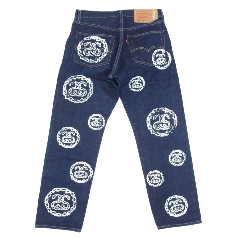 STUSSY ステューシー A1592-0000 x LEVI'S × DENIM TEARS 501DT リーバイス デニムティアーズ インディゴ デニムパンツ インディゴブルー系 32【中古】