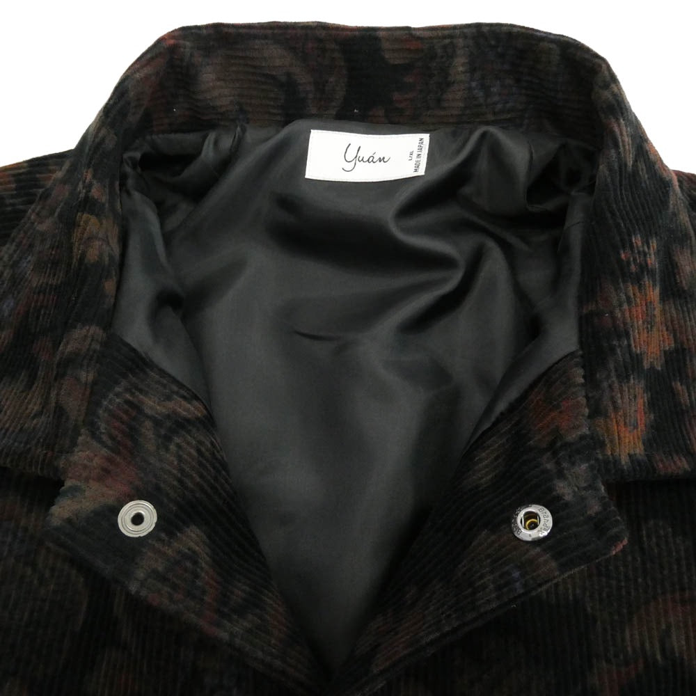 ユアン YUAN CORDUROY COACHES 花柄 コーデュロイ コーチ ジャケット マルチカラー系 L/XL【中古】 ユアン CORDUROY COACHES 花柄 コーデュロイ コーチ ジャケット マルチ