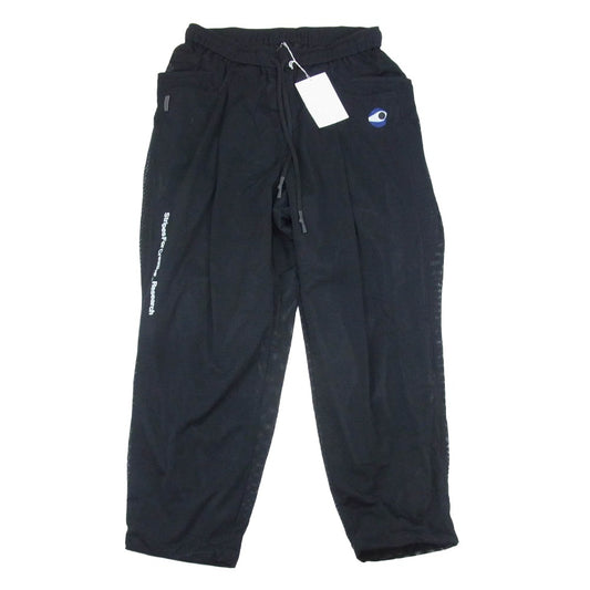 ストライプスフォークリエイティブ ADVANCED RESEARCH WIDE TAPERED EASY MEDH PANTS メッシュパンツ ブラック系 L【極上美品】【中古】