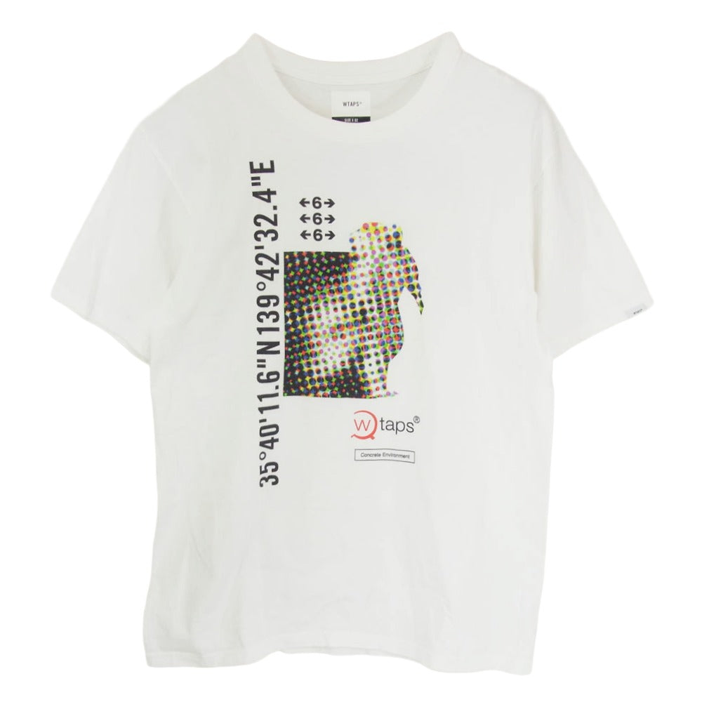 WTAPS ダブルタップス 20SS DCLXVI S/S TEE ロゴ プリント 半袖 Tシャツ ホワイト系 X02【中古】