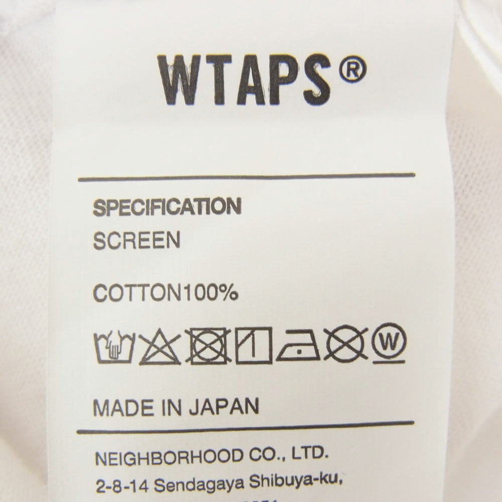 WTAPS ダブルタップス 20SS DCLXVI S/S TEE ロゴ プリント 半袖 Tシャツ ホワイト系 X02【中古】