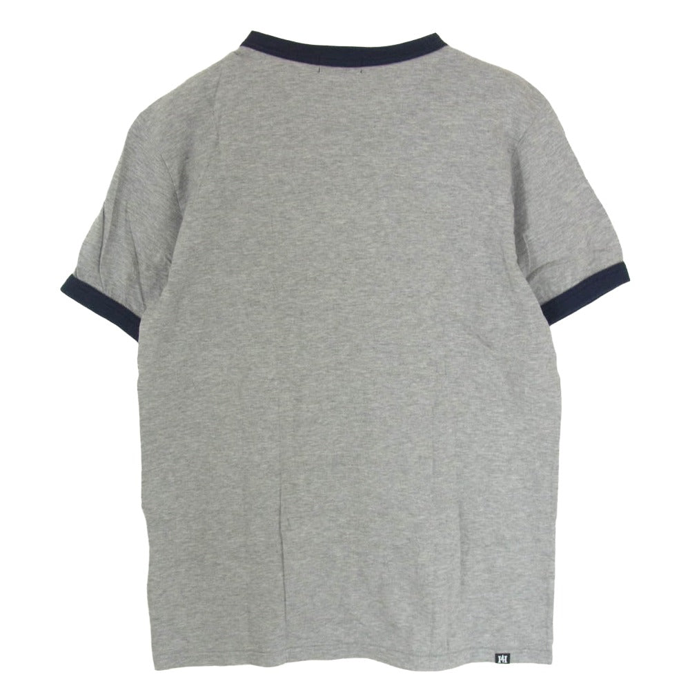 HYSTERIC GLAMOUR ヒステリックグラマー 02173CT05 LOOK AT ME フロントプリント リンガーネック Tシャツ 半袖カットソー グレー系 M【中古】