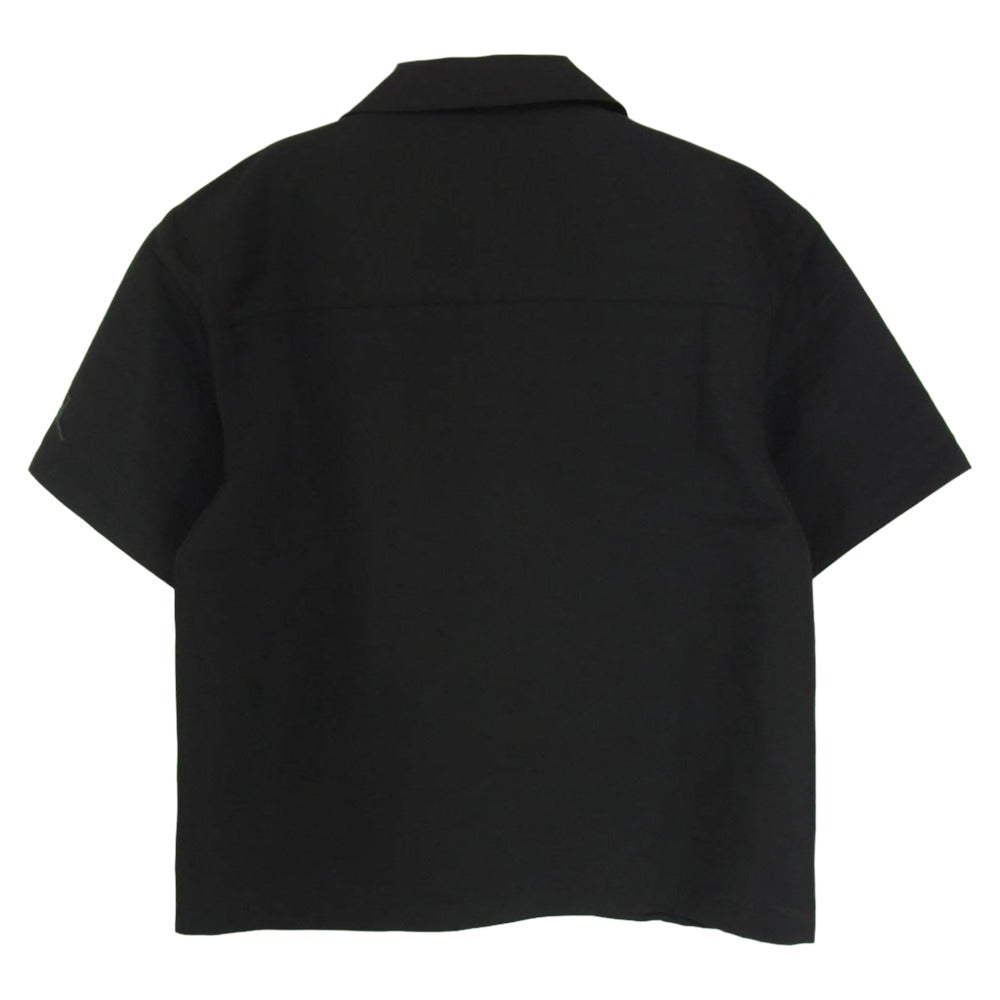 NIKE ナイキ FQ3846-010 JORDAN BRAND ジョーダンブランド M J TR SHOOTING SHIRT BLACK ナイロン 開襟 半袖シャツ ブラック系 M【美品】【中古】