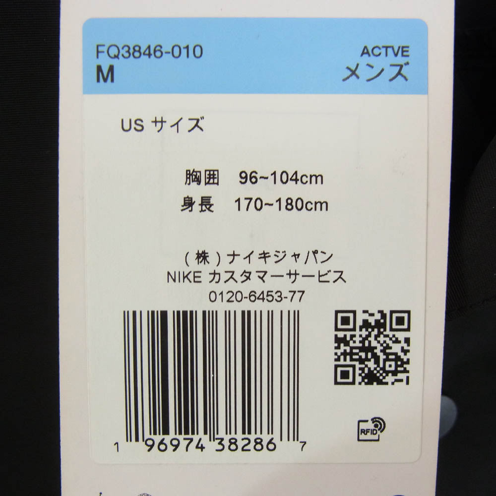 NIKE ナイキ FQ3846-010 JORDAN BRAND ジョーダンブランド M J TR SHOOTING SHIRT BLACK ナイロン 開襟 半袖シャツ ブラック系 M【美品】【中古】