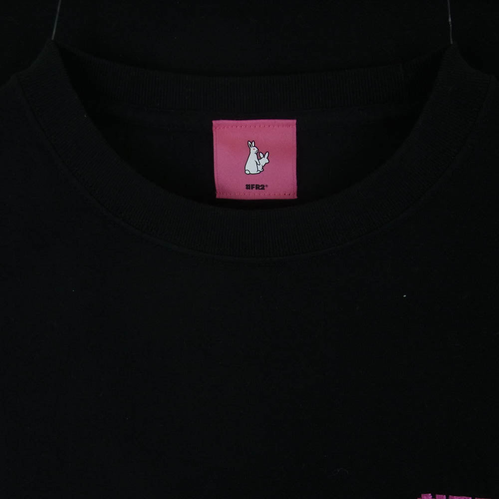 #FR2 エフアールツー 梅 Neon T-shirt ネオン バックプリント Tシャツ 半袖 カットソー 中国製 ブラック系 L【中古】