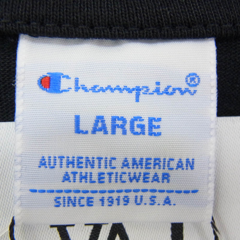 ヴァリアスアーティスツ × Champion チャンピオン PEANUTS FRAGMENTS TEE ピーナッツ フラグメント Tシャツ 半袖カットソー ブラック系 L【極上美品】【中古】