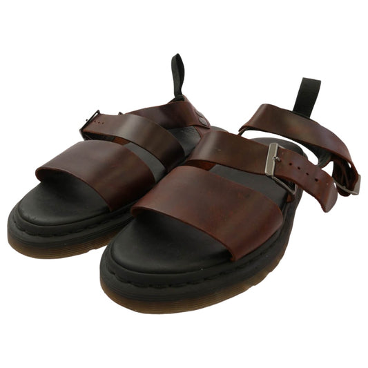 Dr.Martens ドクターマーチン AW006 レザー ストラップ メタルバックル付き サンダル シューズ ブラウン系 UK9【中古】