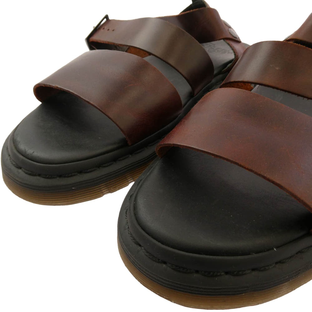 Dr.Martens ドクターマーチン AW006 レザー ストラップ メタルバックル付き サンダル シューズ ブラウン系 UK9【中古】