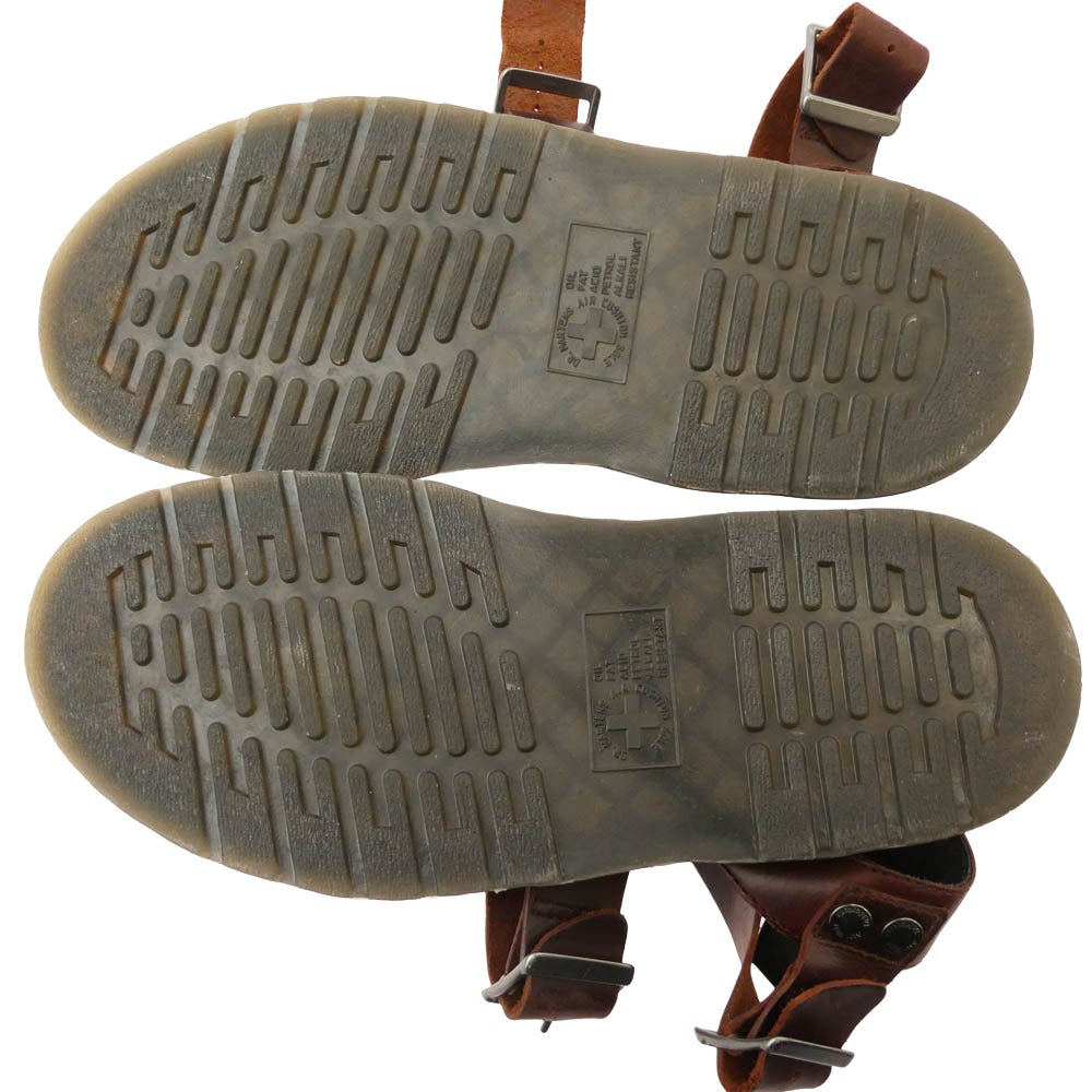 Dr.Martens ドクターマーチン AW006 レザー ストラップ メタルバックル付き サンダル シューズ ブラウン系 UK9【中古】