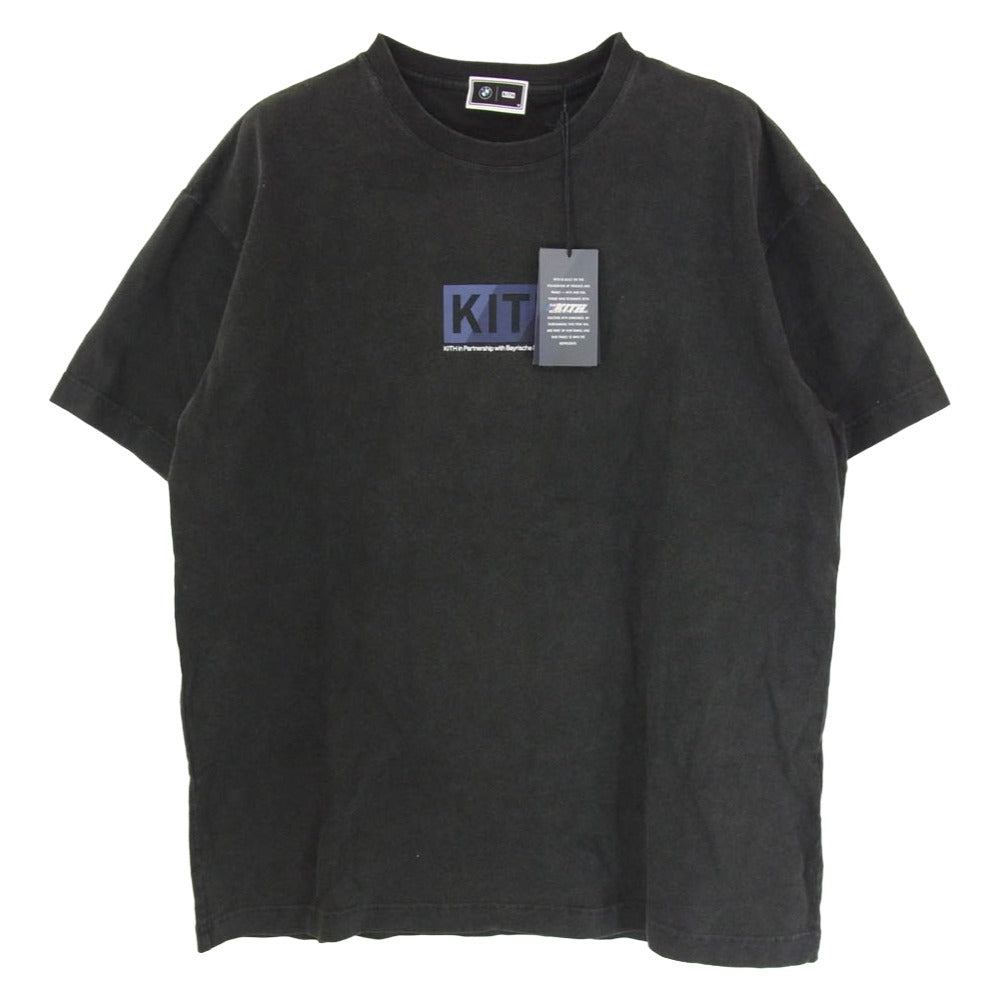 KITH キス 24AW KMH033030 × BMW ビーエムダブリュー Technoviolet Vintage Tee ヴィンテージ加工 ロゴプリント Tシャツ 半袖カットソー ブラック系 M【新古品】【未使用】【中古】