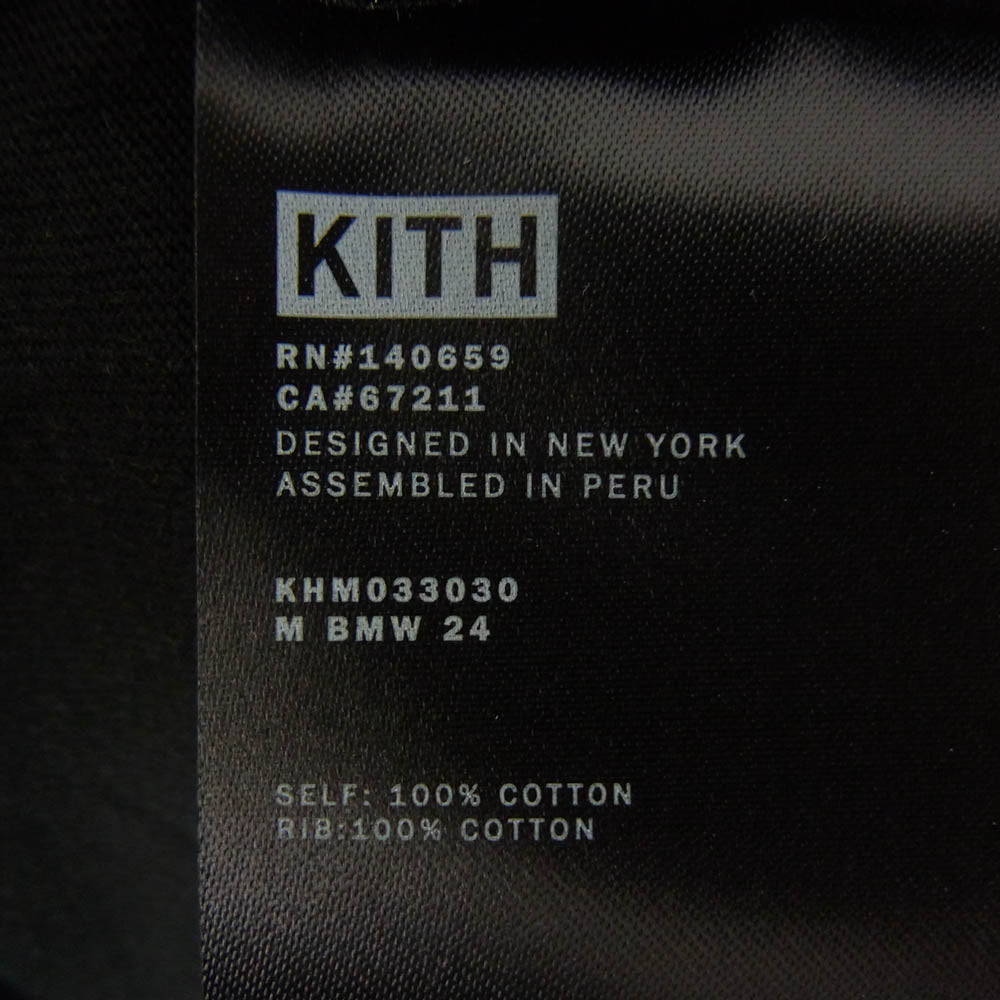 KITH キス 24AW KMH033030 × BMW ビーエムダブリュー Technoviolet Vintage Tee ヴィンテージ加工 ロゴプリント Tシャツ 半袖カットソー ブラック系 M【新古品】【未使用】【中古】