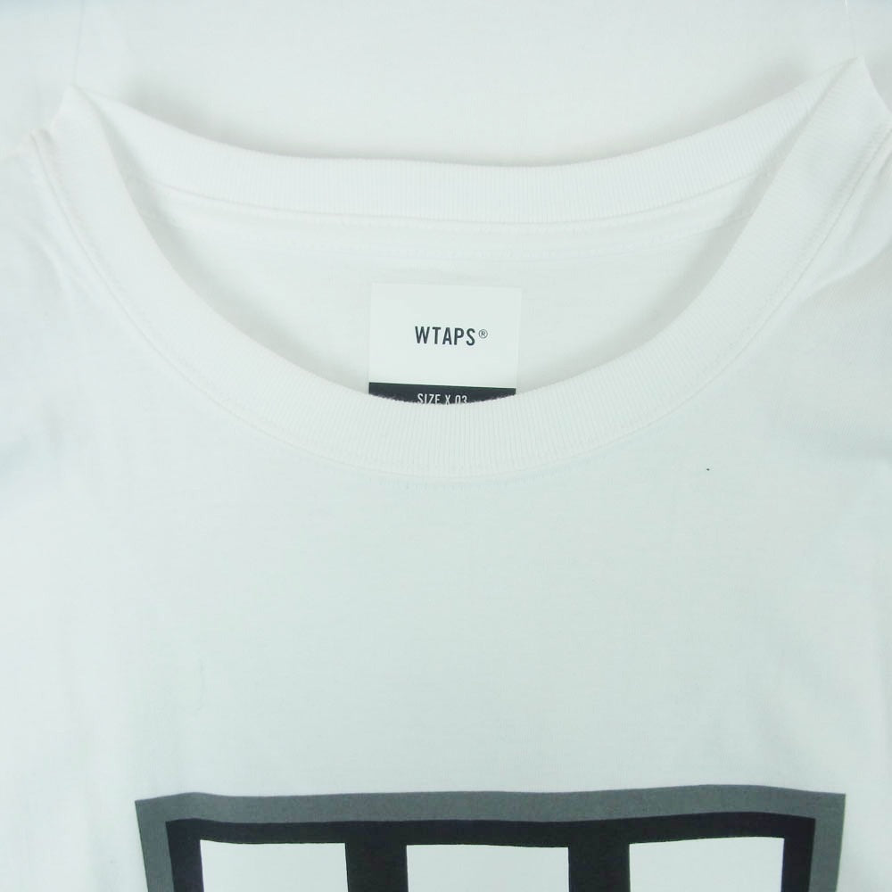 WTAPS ダブルタップス 22AW 222PCDT-ST01S EVIL TIP TEE イヴィル ティップ フロント ロゴ Tシャツ 半袖 カットソー ホワイト系 03【美品】【中古】