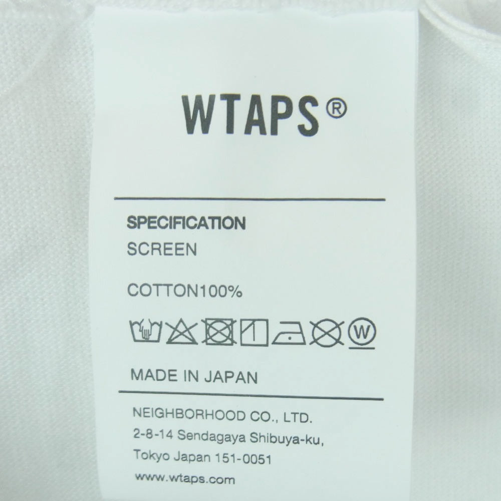 WTAPS ダブルタップス 22AW 222PCDT-ST01S EVIL TIP TEE イヴィル ティップ フロント ロゴ Tシャツ 半袖 カットソー ホワイト系 03【美品】【中古】