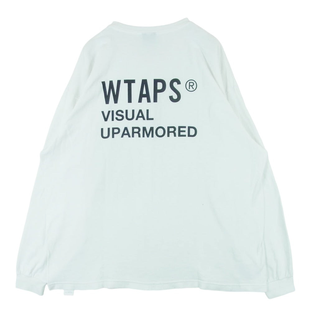 WTAPS ダブルタップス 23SS 231ATDT-LTM02S VISUAL UPARMORED LS COTTON ビジュアル アップアーマード コットン ロングスリーブ 長袖 Tシャツ カットソー ホワイト系 03【中古】