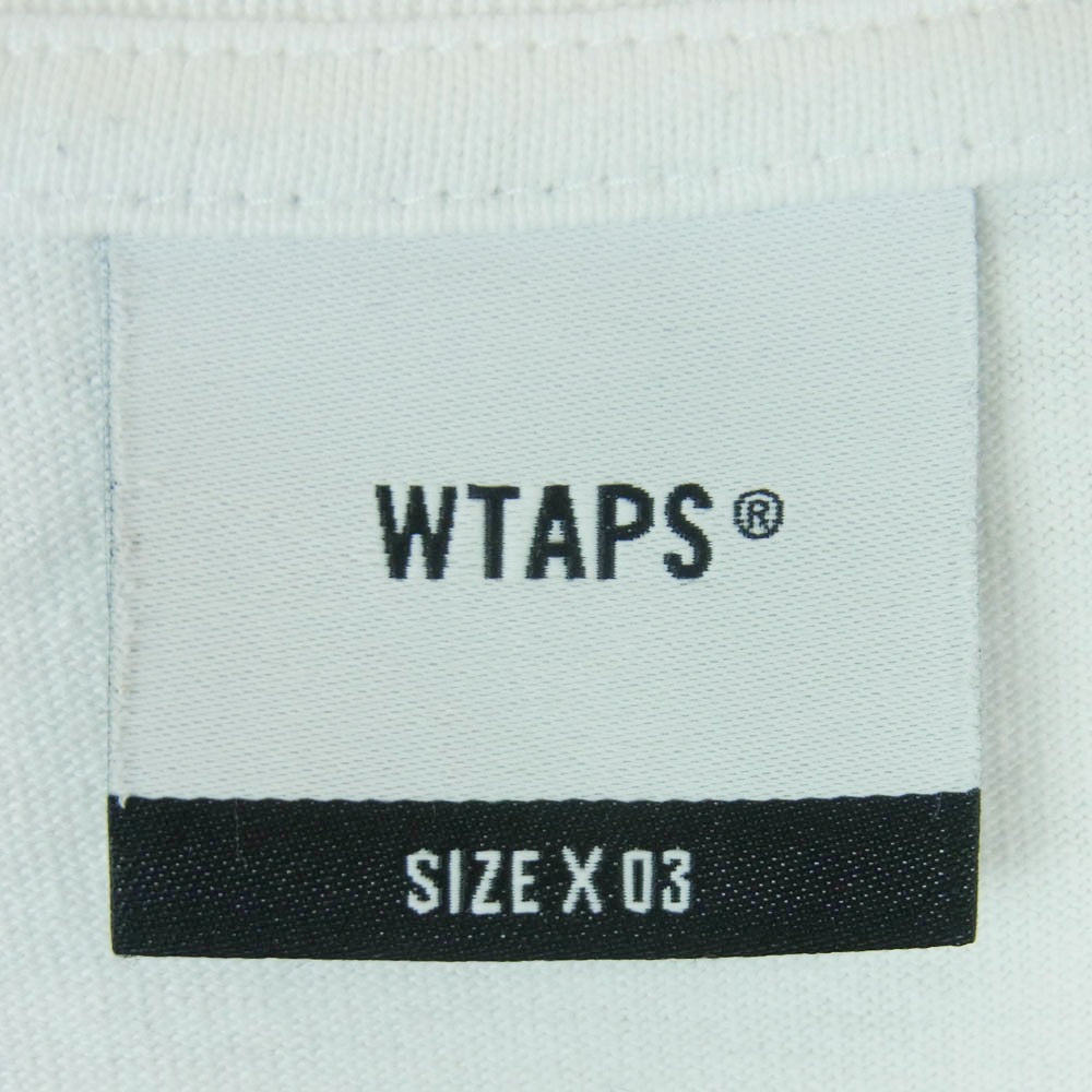 WTAPS ダブルタップス 23SS 231ATDT-LTM02S VISUAL UPARMORED LS COTTON ビジュアル アップアーマード コットン ロングスリーブ 長袖 Tシャツ カットソー ホワイト系 03【中古】
