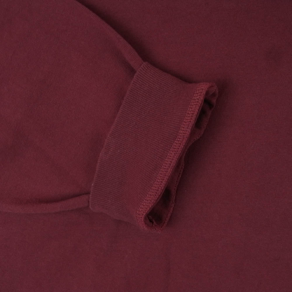 WTAPS ダブルタップス 23AW 232ATDT-CSM05 OBJ LS COTTON CONTAINING オブジェ ロングスリーブ コットン コンテイニング バックロゴ Tシャツ 長袖 カットソー ボルドー系 03【中古】