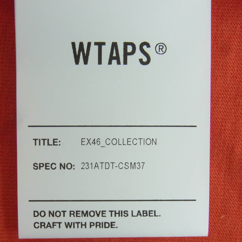 WTAPS ダブルタップス 23SS 231ATDT-CSM37 SAC CTPL LEAGUE サック シーティーピーエル リーグ 胸ポケット ロゴ Tシャツ 半袖 カットソー レッド系 02【極上美品】【中古】