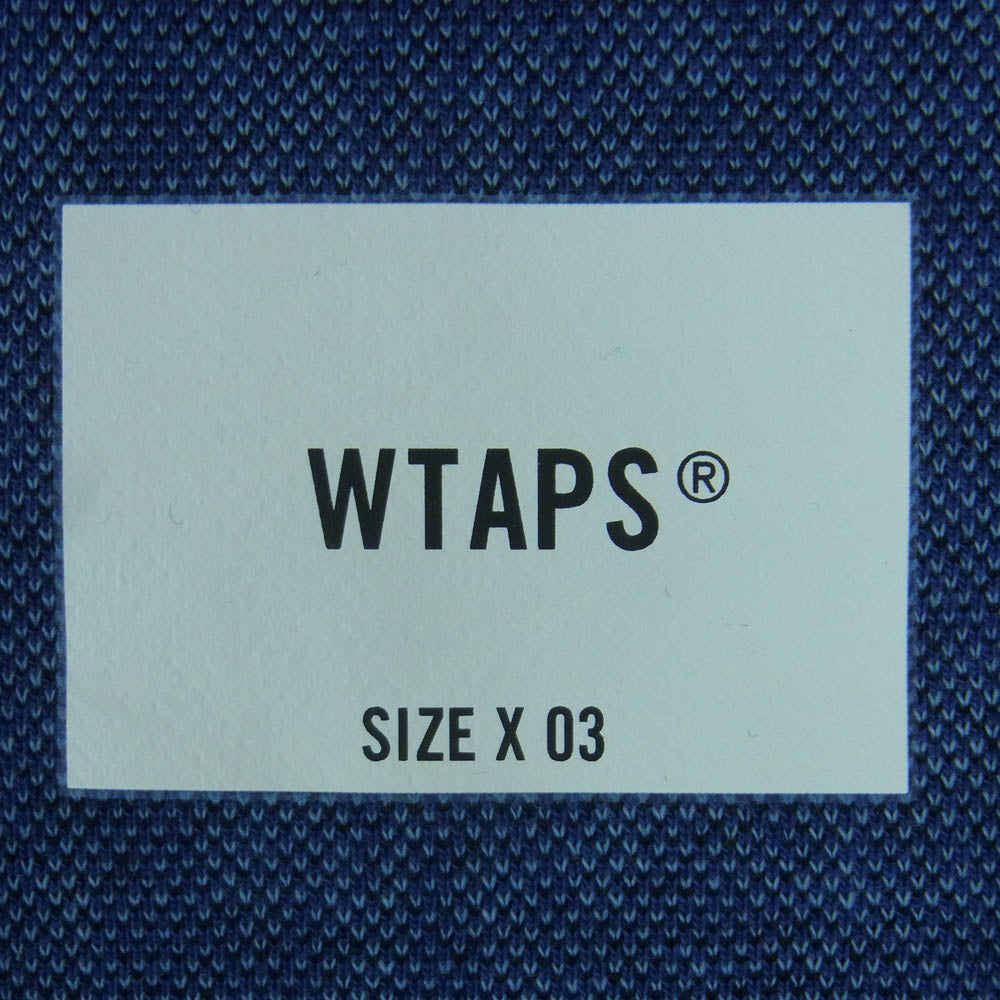 WTAPS ダブルタップス 24SS 241ATDT-CSM25 BDY SS COTTON SIGN TEE ボーディー ショート スリーブ コットン サイン Tシャツ 半袖 カットソー ブルー系 ネイビー系 03【極上美品】【中古】