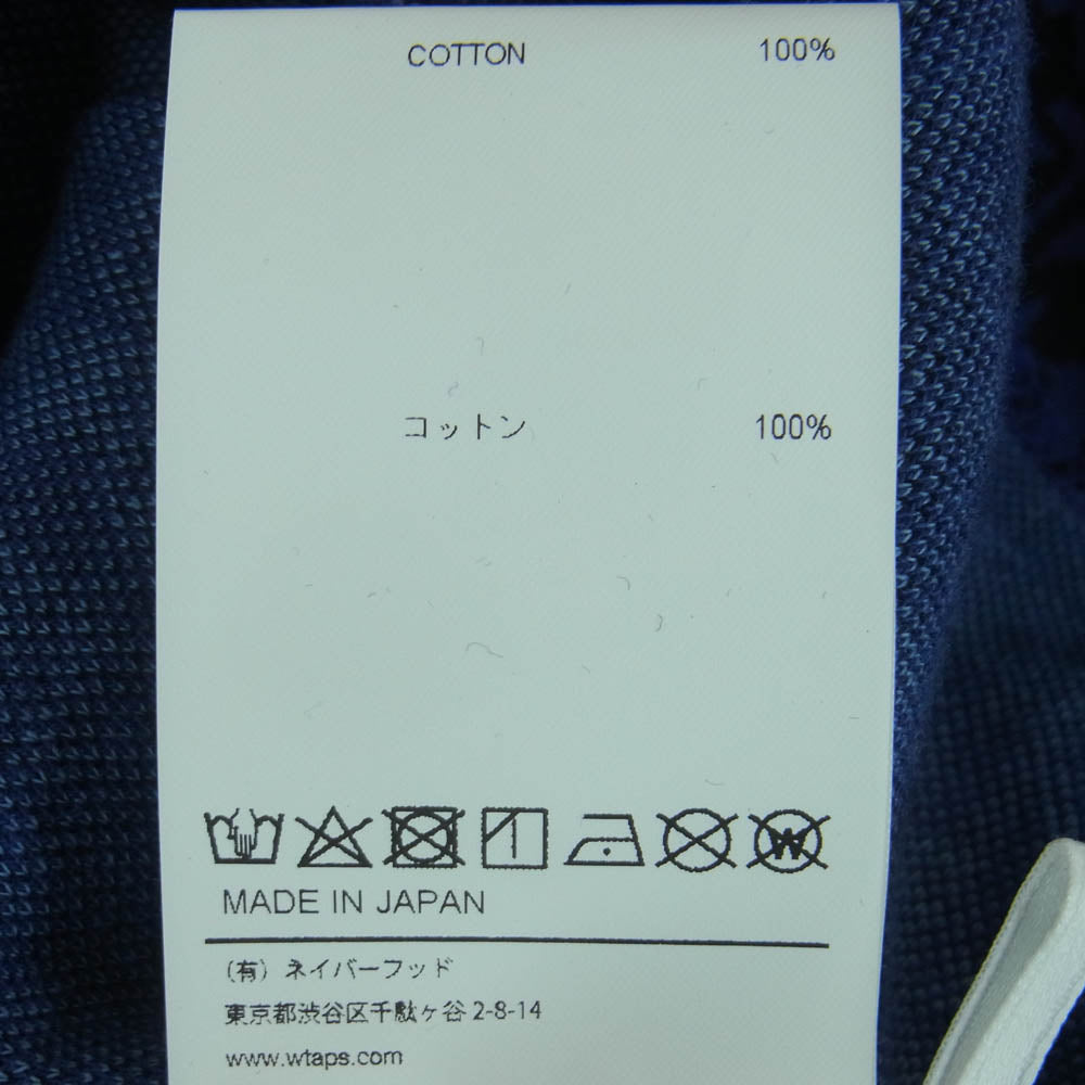 WTAPS ダブルタップス 24SS 241ATDT-CSM25 BDY SS COTTON SIGN TEE ボーディー ショート スリーブ コットン サイン Tシャツ 半袖 カットソー ブルー系 ネイビー系 03【極上美品】【中古】