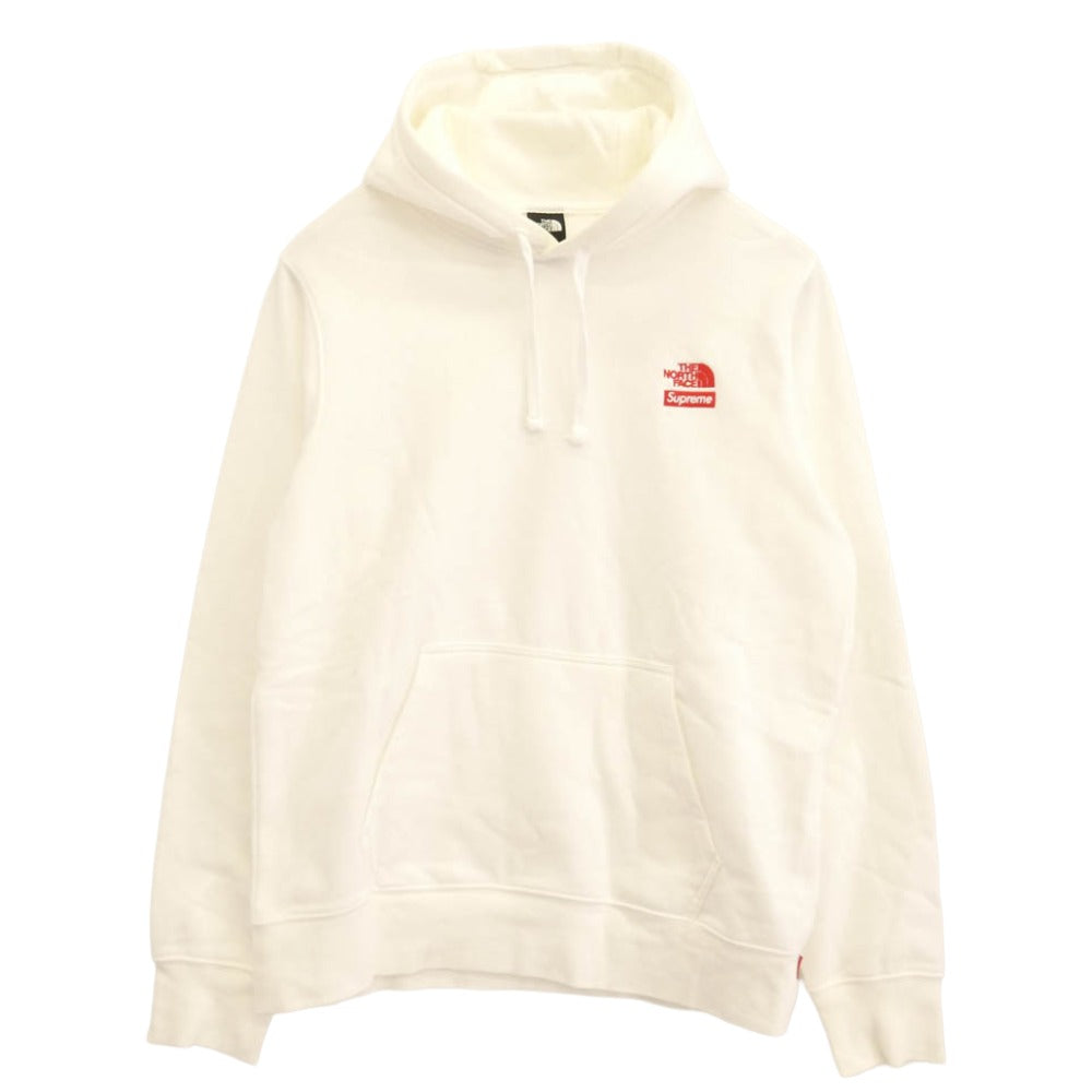 Supreme シュプリーム 19AW NT61906I × THE NORTH FACE ノースフェイス Statue Of Liberty Hooded Sweatshirt スタチューオブリバティ プルオーバー パーカー フーディー ホワイト系 M【中古】