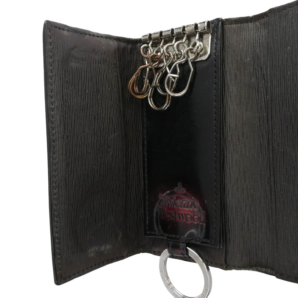 Vivienne Westwood ヴィヴィアンウエストウッド ADVAN レザー アドヴァン キーケース ブラック系 ボルドー系【中古】