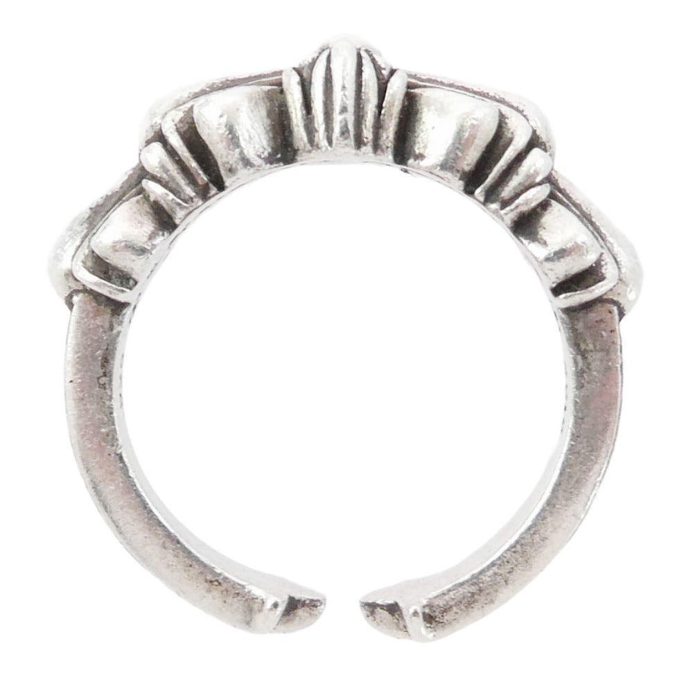 CHROME HEARTS クロムハーツ（原本無） 購入店レシート付属 BABY CLSC ベイビークラシックダブルフローラル シルバーリング シルバー系 6号【中古】