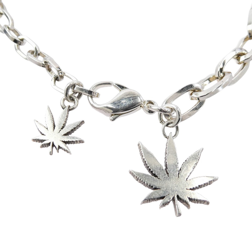 HUF ハフ リーフ モチーフ チェーンブレスレット シルバー系【中古】