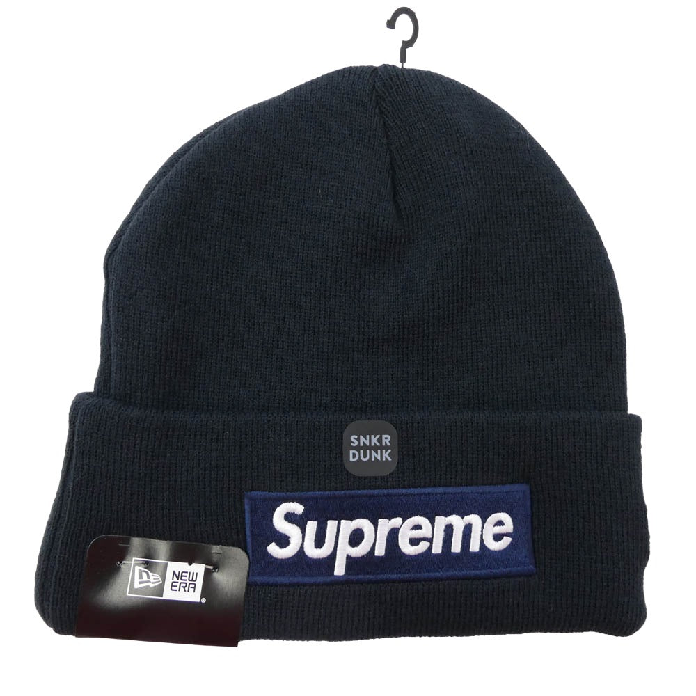 Supreme シュプリーム 25AW ×New Era Box Logo Beanie ニューエラ ボックス ロゴ ビーニー ニット キャップ ネイビー系【新古品】【未使用】【中古】