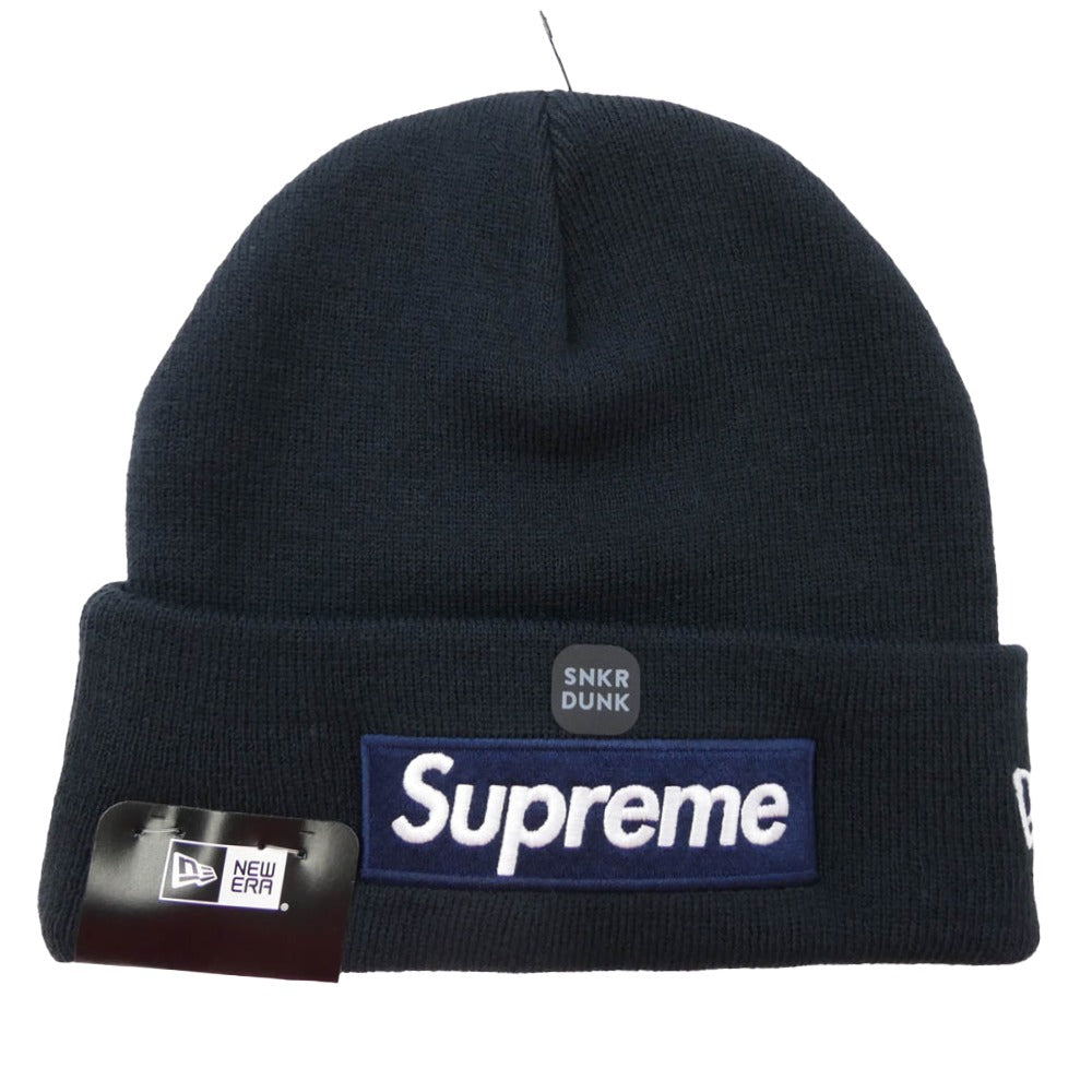 Supreme シュプリーム 25AW ×New Era Box Logo Beanie ニューエラ ボックス ロゴ ビーニー ニット キャップ ダークネイビー系【新古品】【未使用】【中古】