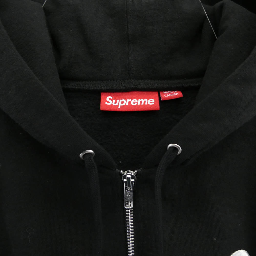 Supreme シュプリーム 25AW S Logo Zip Up Hooded Sweatshirt Sロゴ ジップアップ フーデッド スウェットシャツ フルジップ パーカー ブラック系 L【美品】【中古】