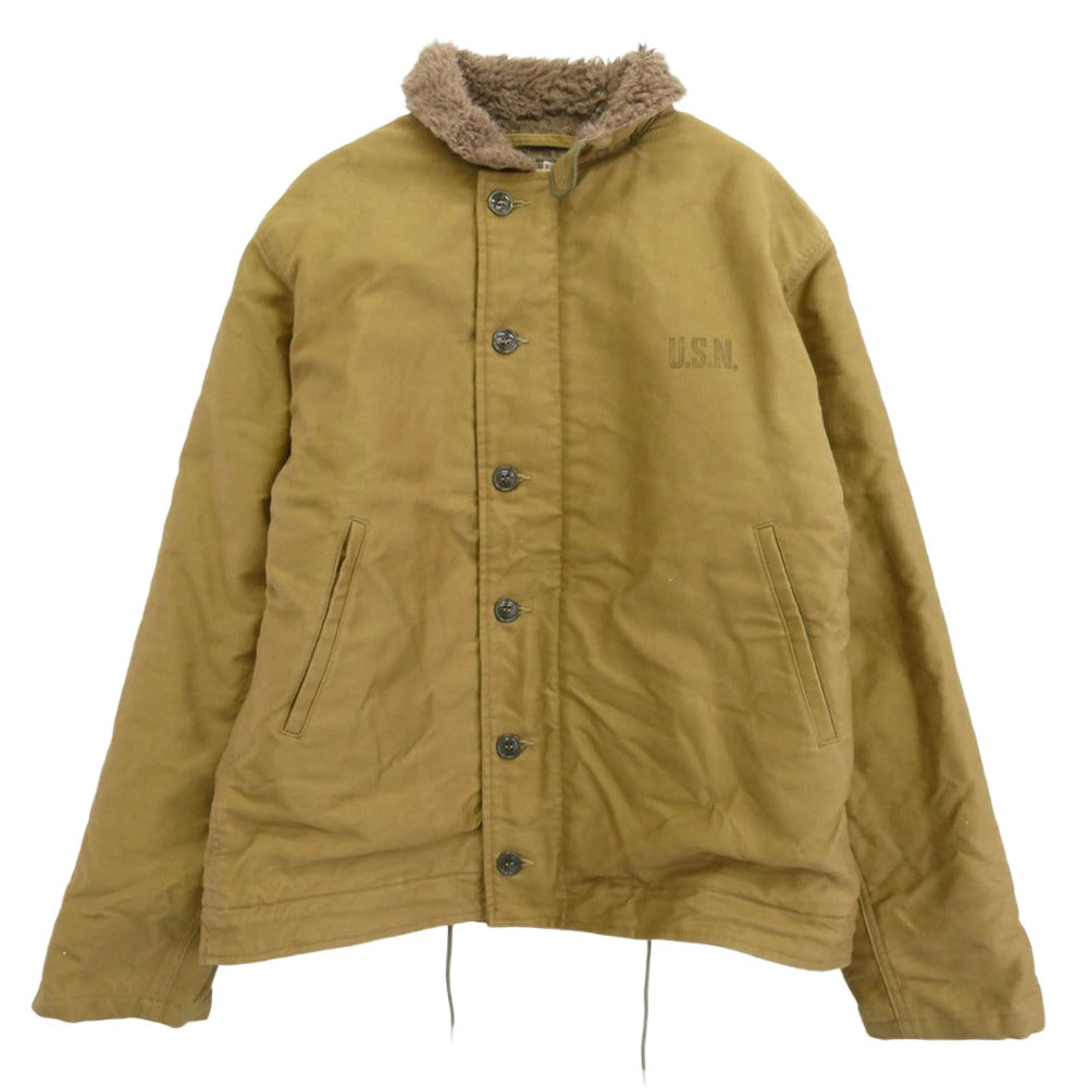 Buzz Rickson's バズリクソンズ BR15345 Type N-1 NAVY DEPARTMENT DEMOTEX-ED N-1 デッキジャケット カーキ系 42【中古】