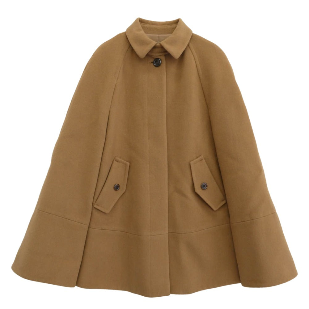 アンドゥミ UN-T2302 1/2 Un-Demi ウール アンドゥミ ケープ ポンチョ コート ブラウン系 36【中古】