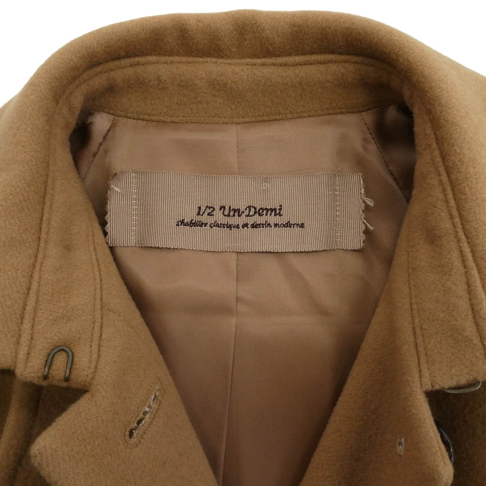 アンドゥミ UN-T2302 1/2 Un-Demi ウール アンドゥミ ケープ ポンチョ コート ブラウン系 36【中古】