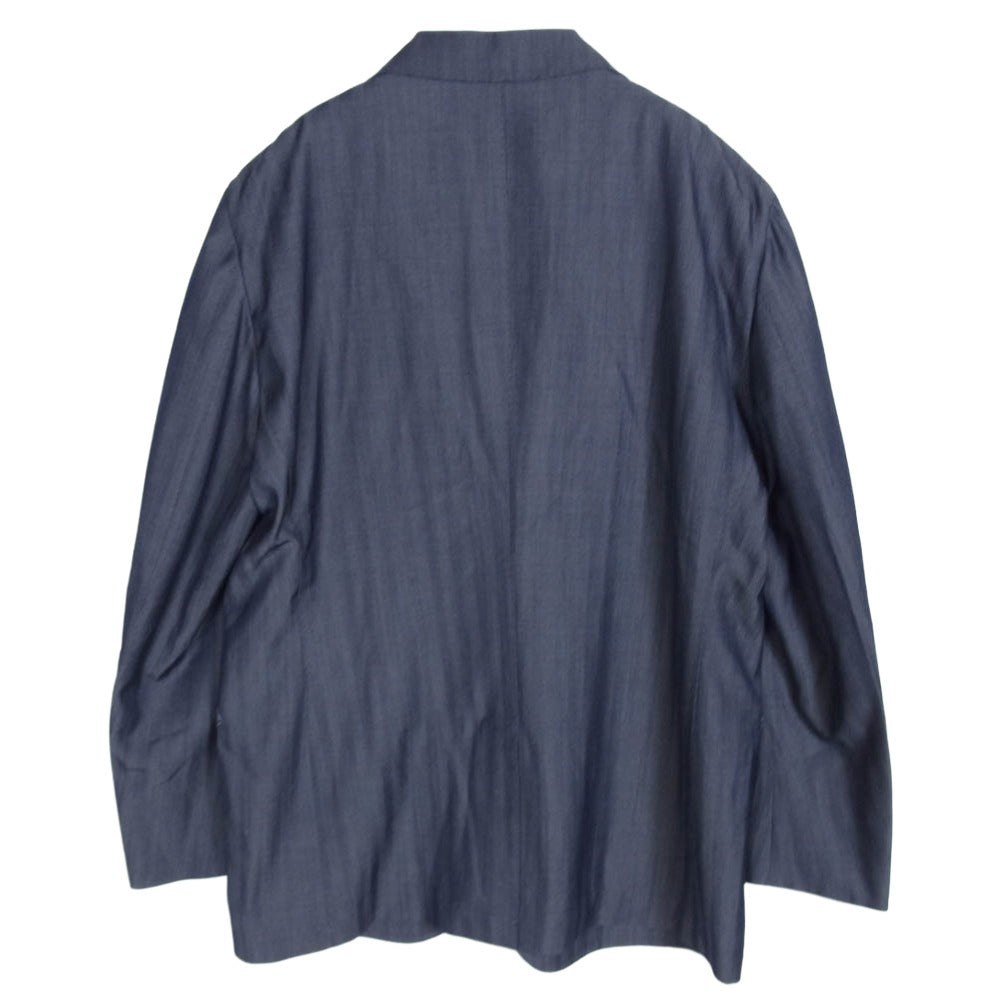 TOMORROWLAND トゥモローランド 61-07-01-07109 ウールシャンブレー 2Bテーラードジャケット ZEGNA TRAVELLER NANOSPHERE ダークグレー系 52S【極上美品】【中古】