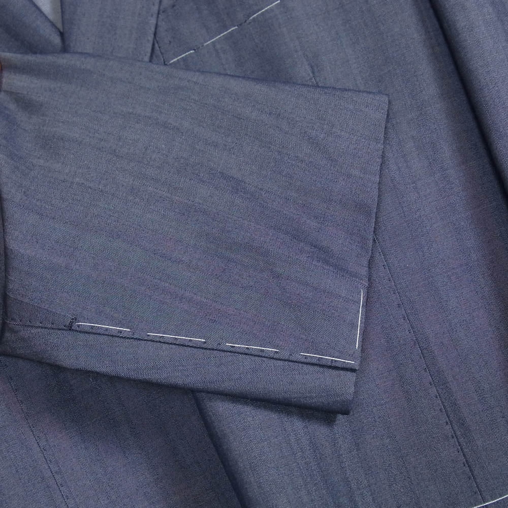 TOMORROWLAND トゥモローランド 61-07-01-07109 ウールシャンブレー 2Bテーラードジャケット ZEGNA TRAVELLER NANOSPHERE ダークグレー系 52S【極上美品】【中古】