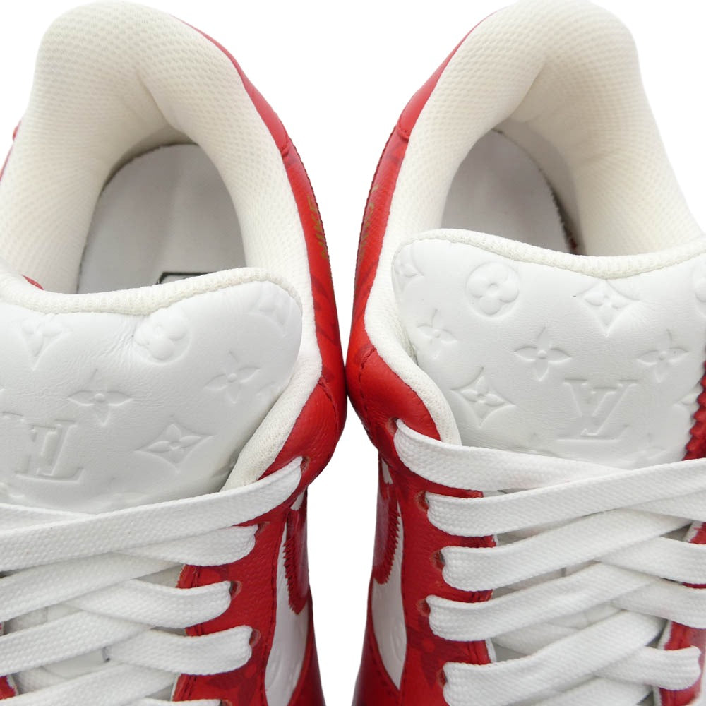 LOUIS VUITTON ルイ・ヴィトン 22SS フェイクバスターズ鑑定済み Air Force 1 Low by Virgil Abloh White & Comet Red ヴァージルアブロー スニーカー レッド系 26cm【極上美品】【中古】