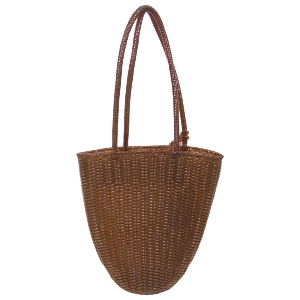 beautiful people ビューティフルピープル チューブ PVC カゴ トート バッグ ブラウン系【中古】