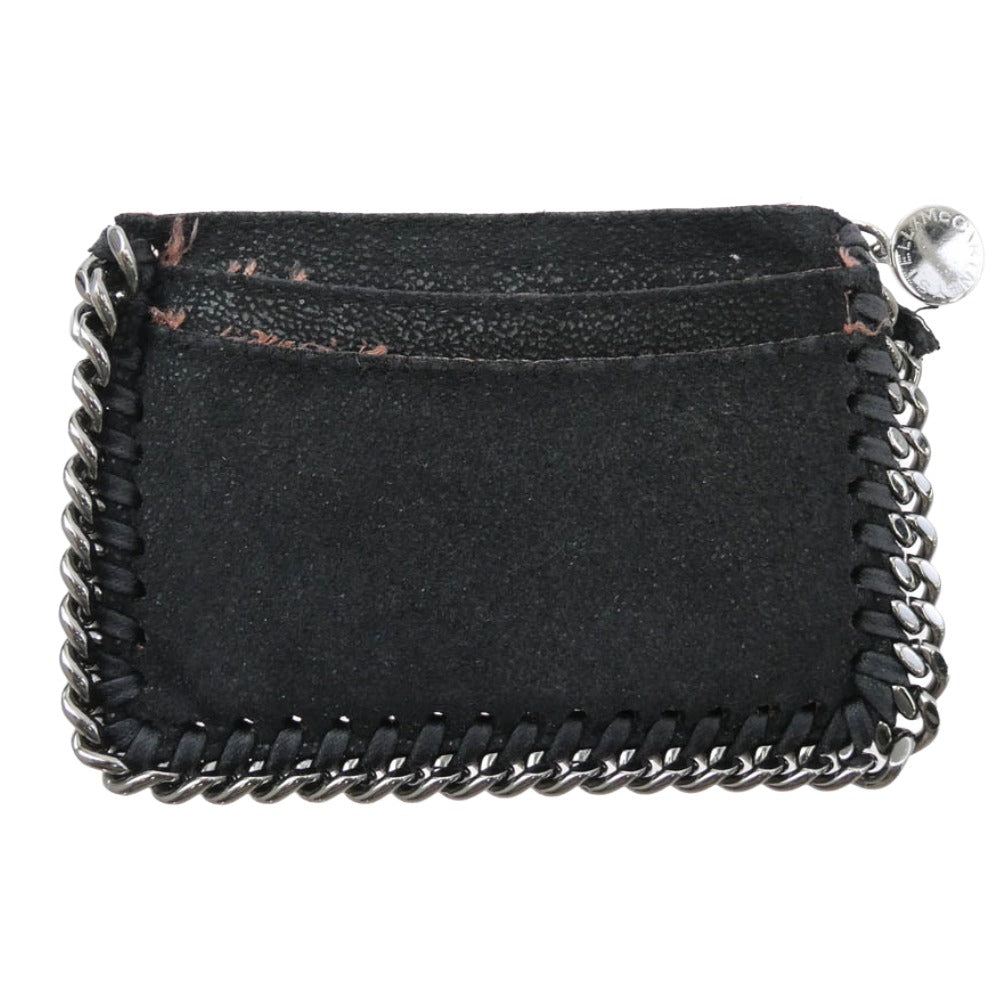 Stella McCartney ステラマッカートニー ファラベラ レザー カードケース ブラック系【中古】