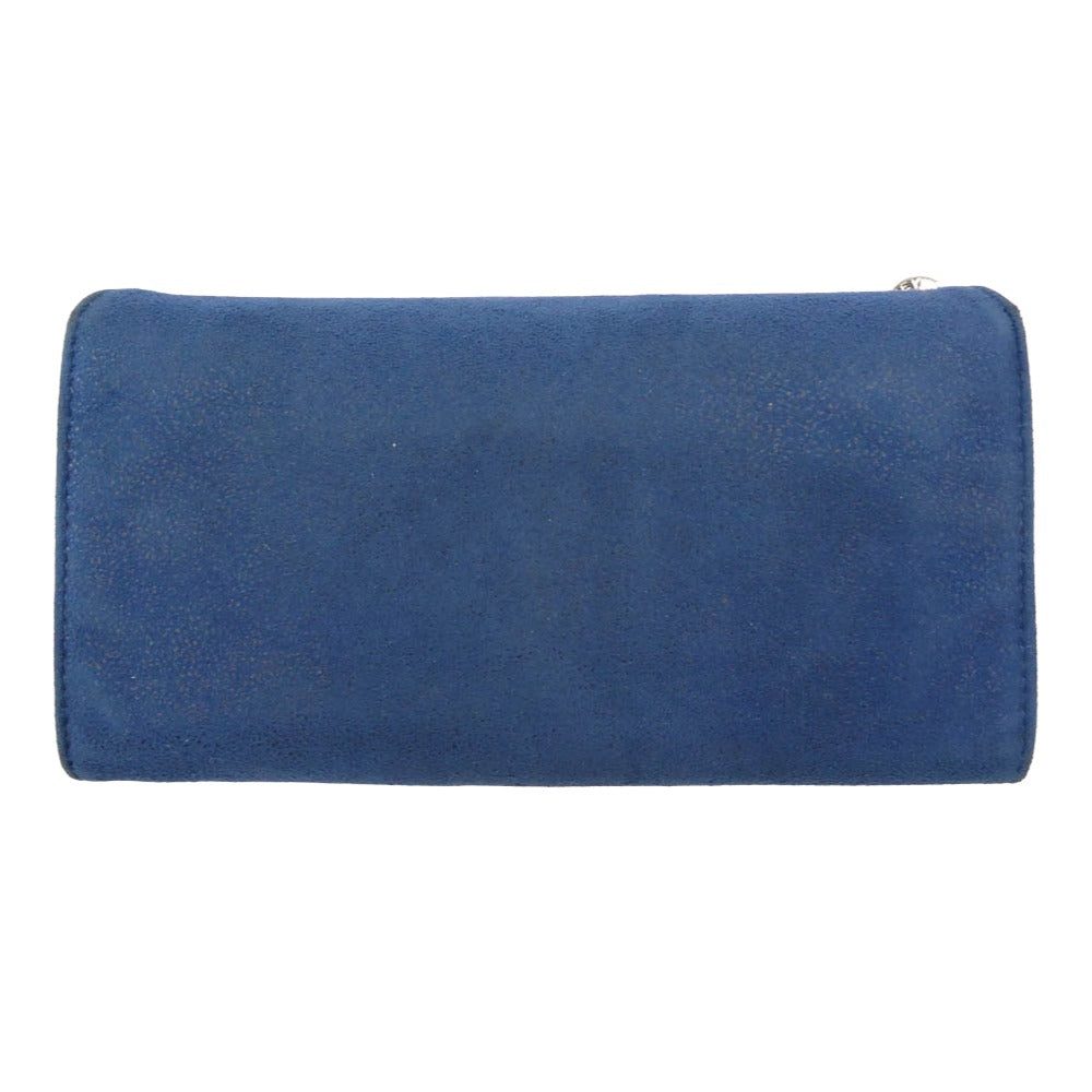 Stella McCartney ステラマッカートニー ファラベラ レザー ロングウォレット 二つ折り長財布 ブルー系【中古】