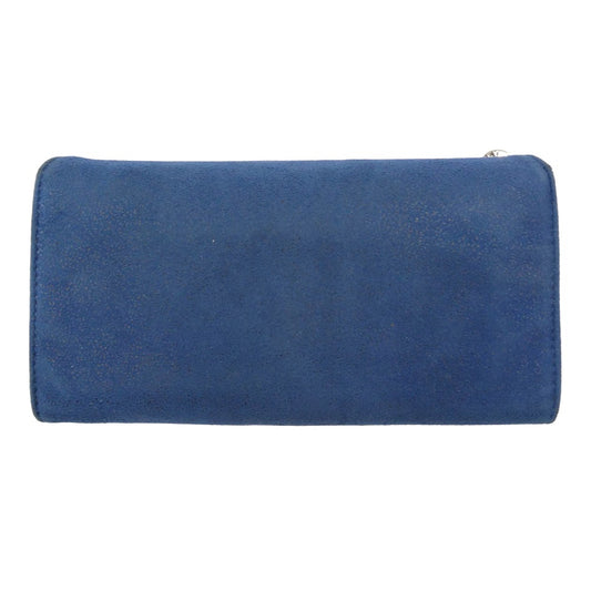 Stella McCartney ステラマッカートニー ファラベラ レザー ロングウォレット 二つ折り長財布 ブルー系【中古】