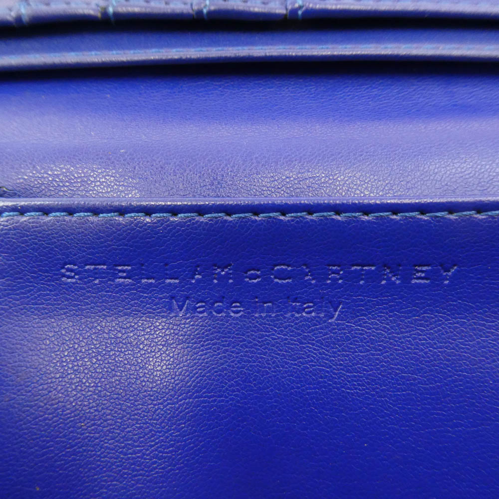 Stella McCartney ステラマッカートニー ファラベラ レザー ロングウォレット 二つ折り長財布 ブルー系【中古】