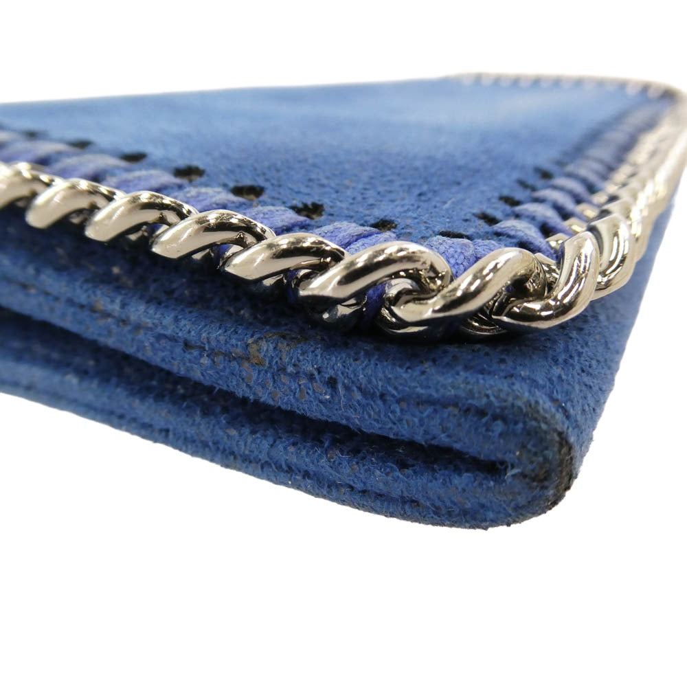 Stella McCartney ステラマッカートニー ファラベラ レザー ロングウォレット 二つ折り長財布 ブルー系【中古】