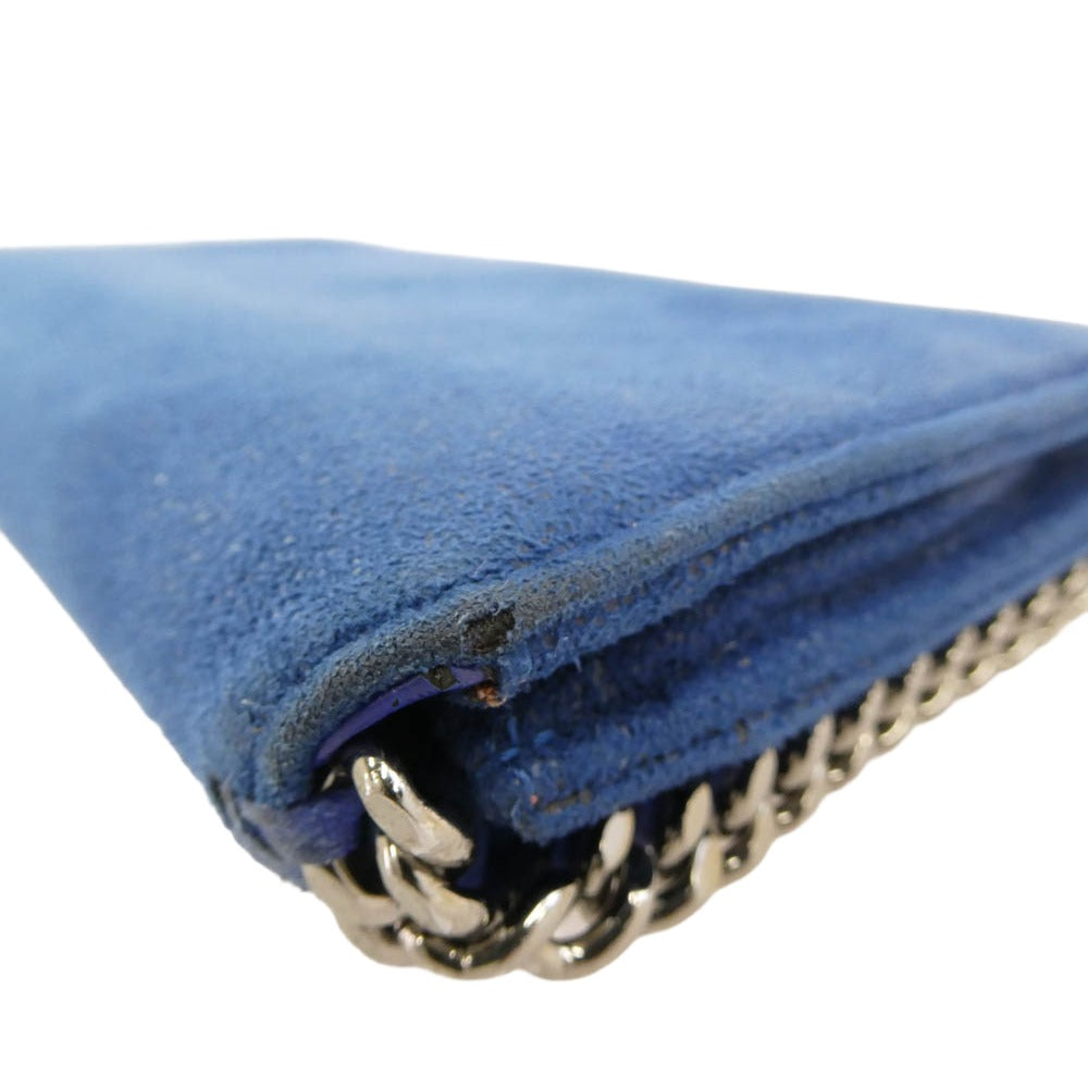 Stella McCartney ステラマッカートニー ファラベラ レザー ロングウォレット 二つ折り長財布 ブルー系【中古】