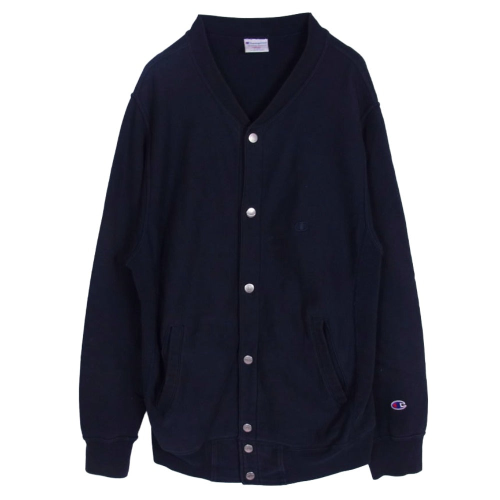 Champion チャンピオン C8-N016R リバースウィーブ スウェット スナップジャケット ブルゾン ダークネイビー系 L【中古】