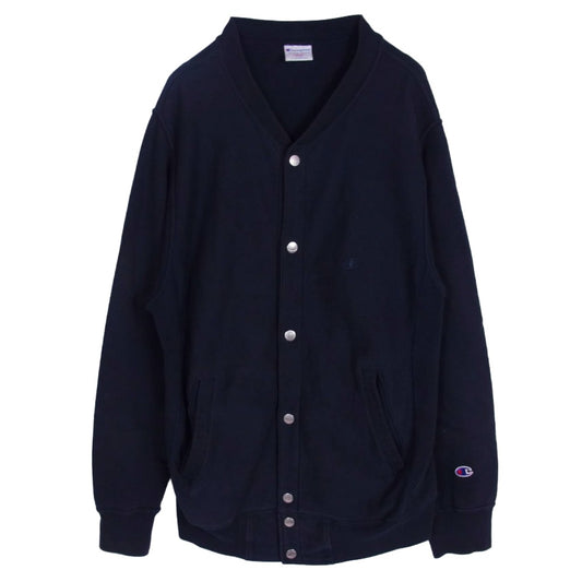 Champion チャンピオン C8-N016R リバースウィーブ スウェット スナップジャケット ブルゾン ダークネイビー系 L【中古】