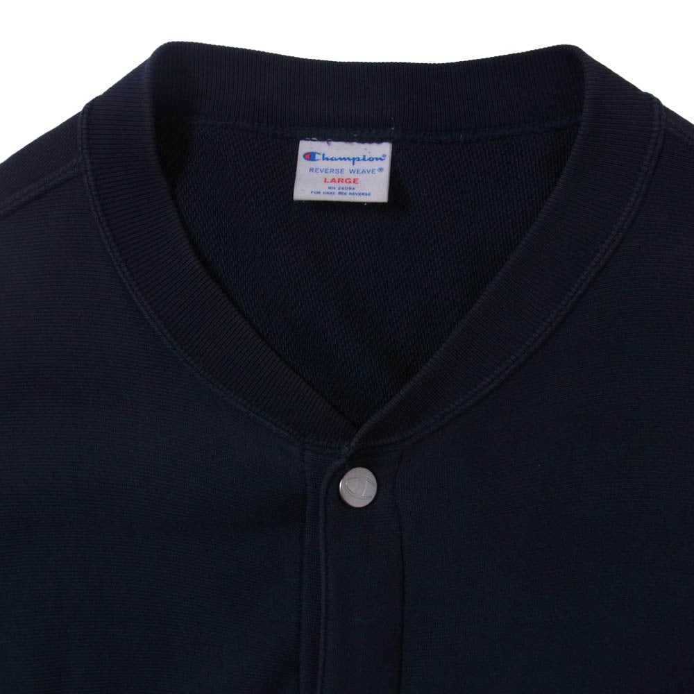 Champion チャンピオン C8-N016R リバースウィーブ スウェット スナップジャケット ブルゾン ダークネイビー系 L【中古】