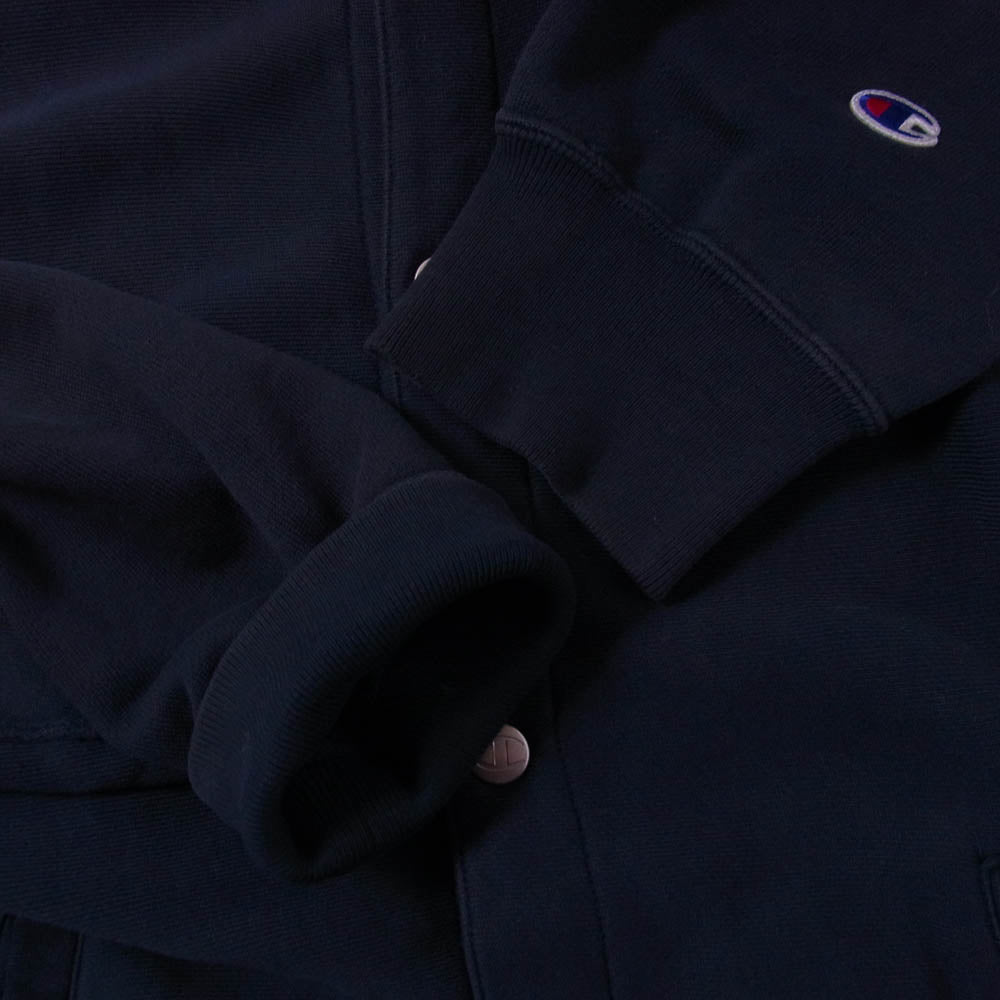 Champion チャンピオン C8-N016R リバースウィーブ スウェット スナップジャケット ブルゾン ダークネイビー系 L【中古】